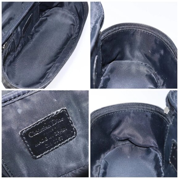 Christian Dior Trotter Canvas Vanity Pouch Black Silver Auth yk19248 - Picture 15 of 16